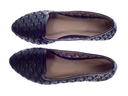 summer shoes isolated on white backgroundの写真素材