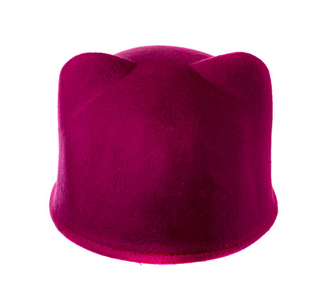felt hat  isolated on white background .の写真素材
