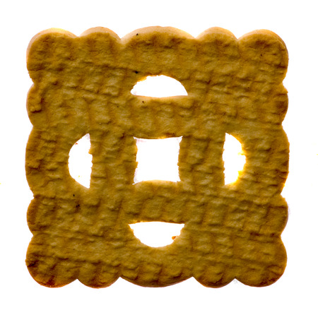 cookies isolated on white background .Top view.の写真素材