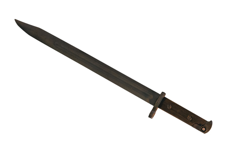 bayonet knife isolated on white background. bayonet knife from the second world war .の写真素材