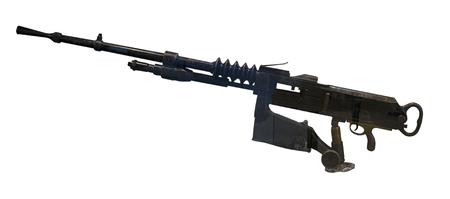 automatic rifle isolated on white background. automatic rifle from the Second World  War .