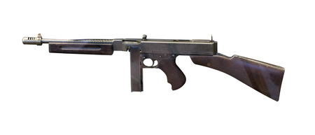 automatic rifle isolated on white background. automatic rifle from the Second World  War .