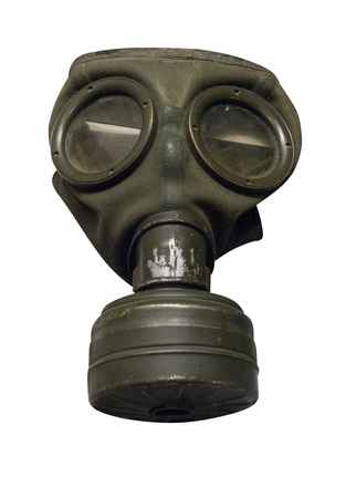 gas mask isolated on white background. gas mask of the Second World War .の写真素材