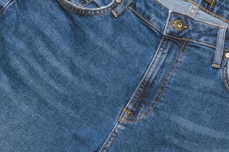 Blue jeans . Detail of vintage blue jeans texture with pocket.Pocket on jeans denim fashion...