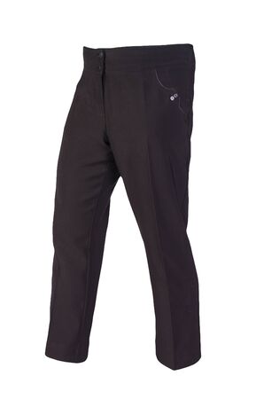 women black trousers isolated on white background.women's casual wearの写真素材