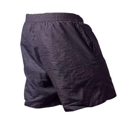 men's black shorts isolated on white background .sport pantsの写真素材