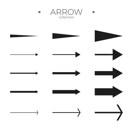 Premium set of arrow. Arrow vector icon set. Trendy style. For Apps. Vector illustrationのイラスト素材