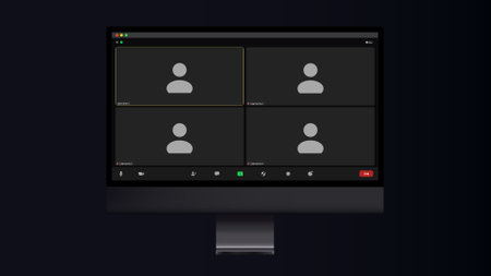 Vector of Template video conference user - ID:200390539 - Royalty Free ...