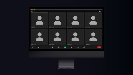 Template video conference user interface, video conference calls window overlay