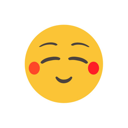 Smile. 3D stylized vector icon. realistic emoticon. 3D emoticon for web. Vector Emoji. for appのイラスト素材