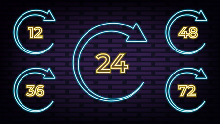 Days Left Badges and Stickers. Count time sale. Number of days left. Countdown left days banner. Count down vector banner template. Nine, eight, seven, six, five, four, three, two, one, zero days left. Vector illustrationの写真素材