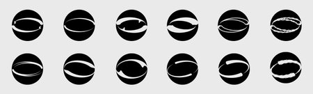 Vector set of Y2K. Minimalist geometric elements. Abstract bauhaus forms. Style 80s 90s. Vector illustrationのイラスト素材