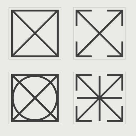 Brutalism shapes. Trendy geometric postmodern figures. Cyberpunk elements. Anti-design. Vector illustrationのイラスト素材