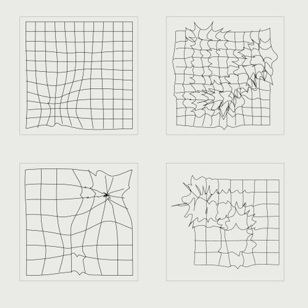 Brutalism shapes. Extraordinary Graphic Assets. Flat minimalist icons. Stars, starburst . Vector illustrationのイラスト素材