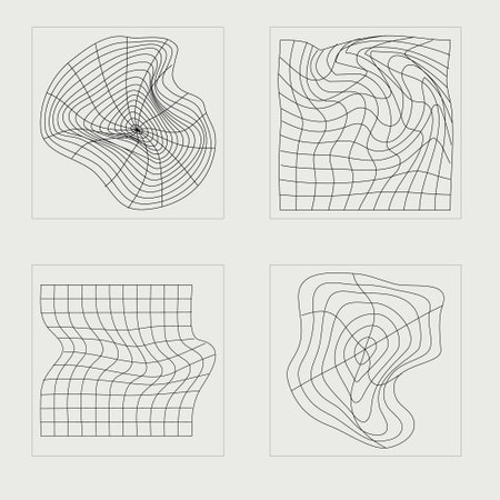 Set of Y2K style vectors of objects. Big collection of abstract graphic geometric symbols. Templates for notes, posters. Stars, starburst . Vector illustrationのイラスト素材
