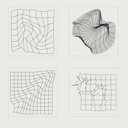 Vector Graphic Assets Set. Extraordinary Graphic Assets. For modern T-shirts designed. Anti-design. Vector illustrationのイラスト素材