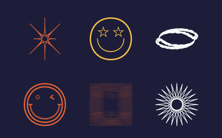 Collection of Y2K elements. Extraordinary Graphic Assets. For modern T-shirts designed. Retro...