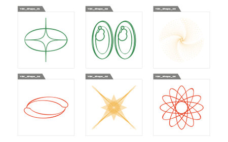 Brutalism shapes. Rave psychedelic retro futuristic set. Elements for graphic decoration. Anti-design. Vector illustrationのイラスト素材