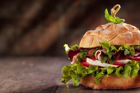 Tasty Italian sandwich.の写真素材