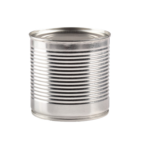 Tin can isolated on white background