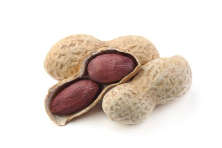 Peanuts isolated on white background