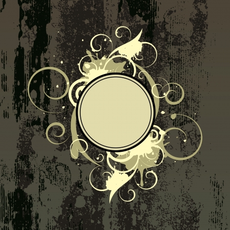 banner with decorative elements on a dark backgroundのイラスト素材