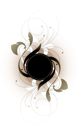 Floral elements on a white backgroundのイラスト素材
