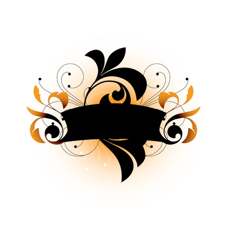 Dark decorative elements on a white backgroundのイラスト素材