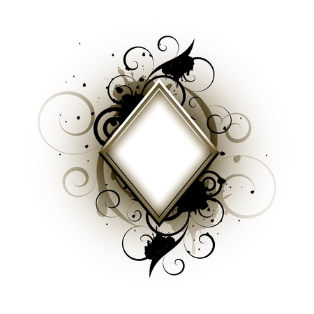 Floral elements on a white backgroundのイラスト素材