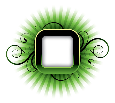 baner with decorative elements on a white backgroundのイラスト素材