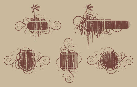 Retro abstract with decorative elementsのイラスト素材