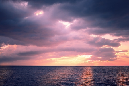Seascape at morning timeの写真素材