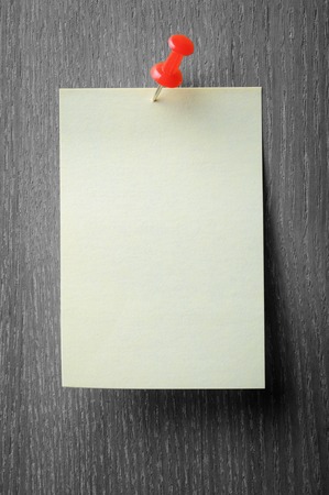 Office sticker on wooden grey backgroundの写真素材