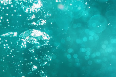 Abstract background, air bubbles in waterの写真素材