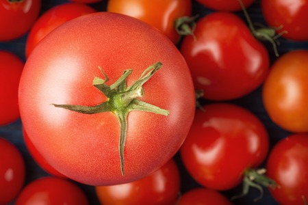 Closeup of fresh tomatoの写真素材