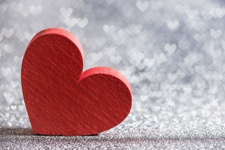 Valentines heart over abstract backgroundの写真素材