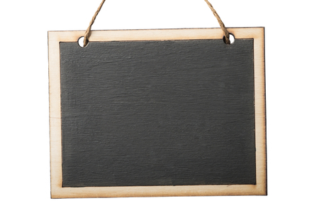 Black notice board with copy space isolated on white backgroundの写真素材