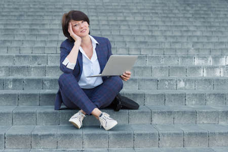 Outdoor portrait of business woman