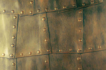 Metal steampunk background with rivetsの写真素材