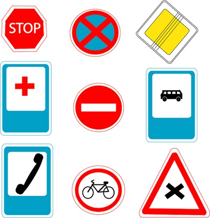 Ukrainian road signsのイラスト素材