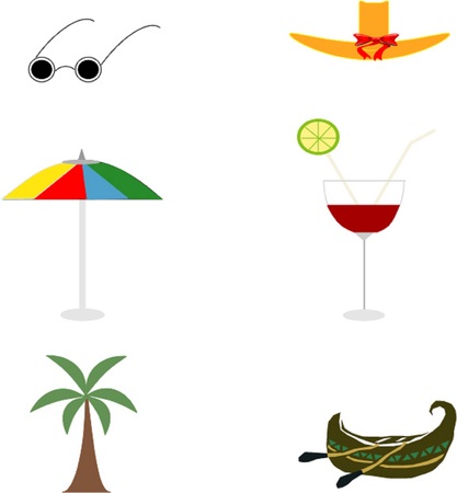 Travel attributes vector のイラスト素材