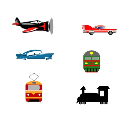 Transport icons illustration のイラスト素材