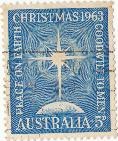 Australian postage stamp Christmas (1963)のeditorial素材