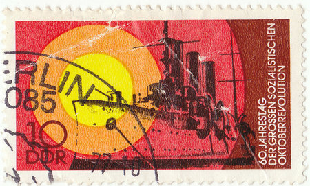 Old german postage stampのeditorial素材