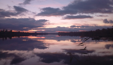 Wide banks of the Dnieper River in November