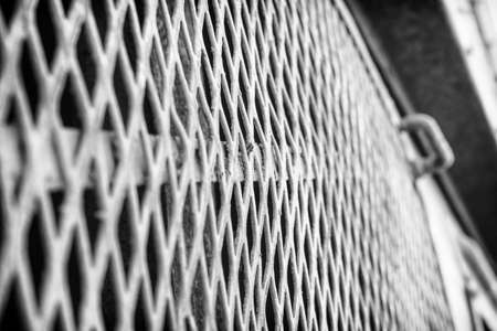 Old cracked rusty paint  background texture close-up black and whiteの写真素材