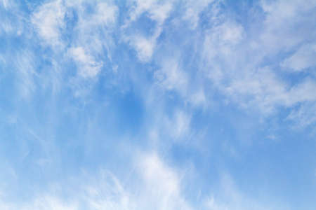 Picturesque beautiful clouds on the blue sky. Weather, nature concept background.