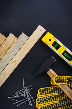Professional tools for carpentry and accessories.
