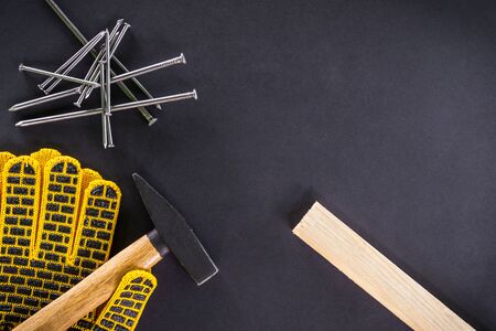 Professional tools for carpentry and accessories.の写真素材