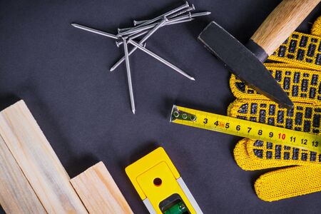 Professional tools for the joiner and spare parts.の写真素材